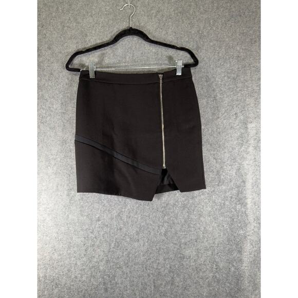 IRO Mini Skirt‎ Womens 38 (6) Warol Zip Front Asymmetrical Black - Picture 1 of 6